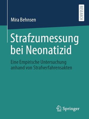 cover image of Strafzumessung bei Neonatizid